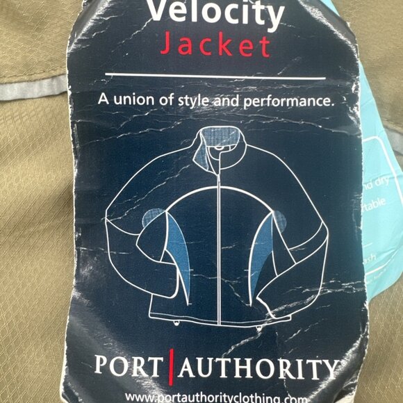 Port Authority Womens Windbreaker Jacket Medium Zip Pockets Company Logo NEW - Picture 5 of 14